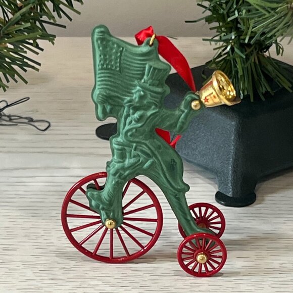 Hallmark Vintage Bundle Wonderful Santacycle Horse Tricycle 1988 Uncle Sam 1996 - Picture 10 of 14